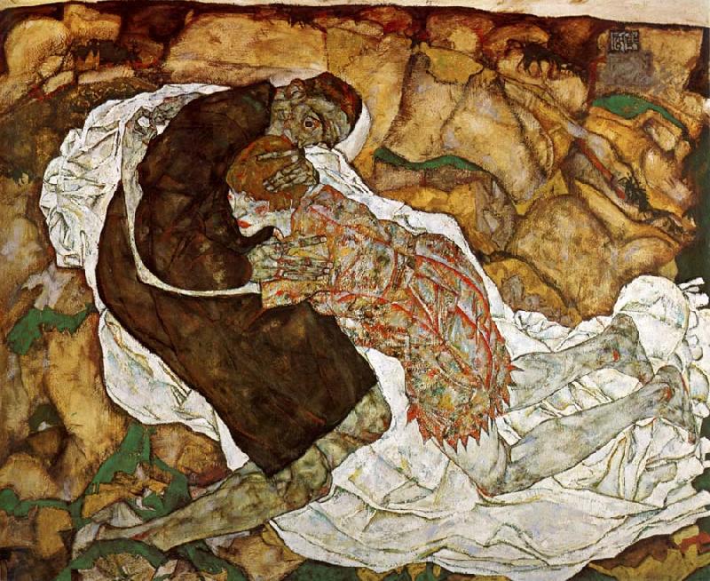 Egon Schiele Death and Girl France oil painting art